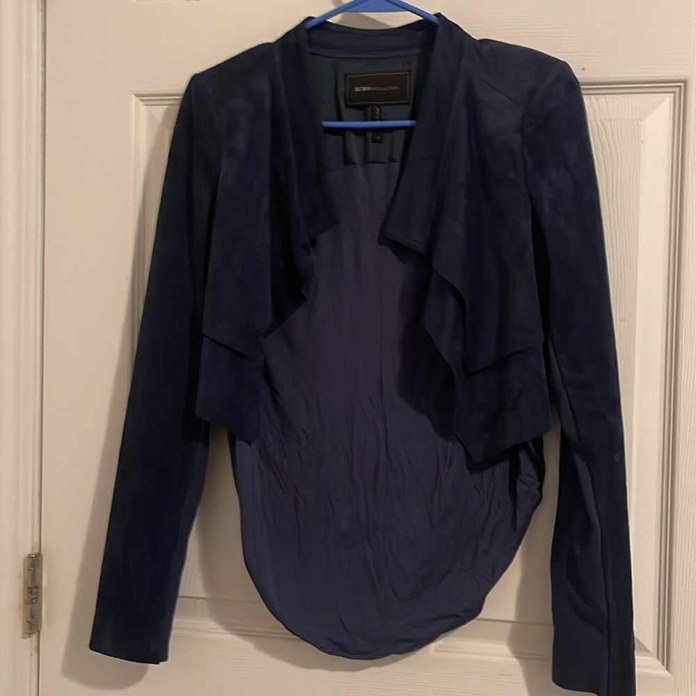 BCBG Maxazria Norton Crop Jacket XS Faux SuedeKhaki Stretch $198 6756 NWT